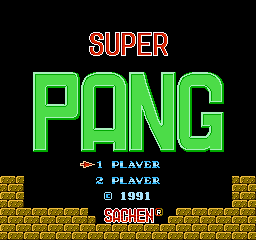 Super Pang title screen for NES